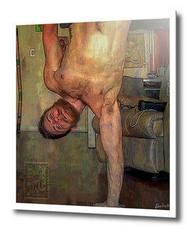 Joey handstand Yoga pose