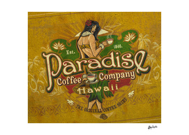 Paradise Coffee Company Vintage Sign art