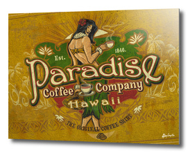 Paradise Coffee Company Vintage Sign art