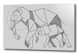 elephant geometric shape