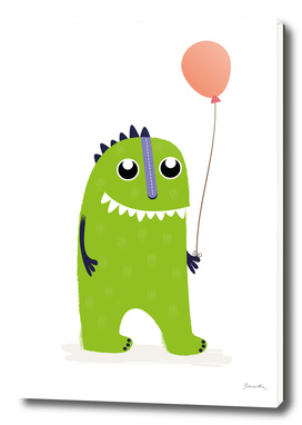 Little monster with balloon