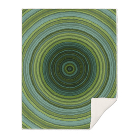 blue and green tree rings