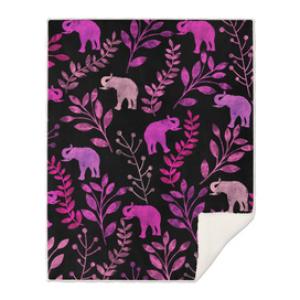 Watercolor Floral & Elephants