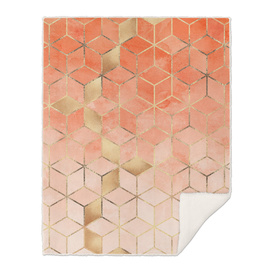 Soft Peach Gradient Cubes