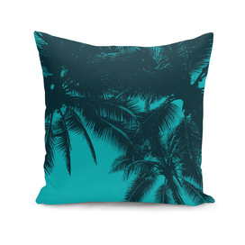 Palms in summer, blue