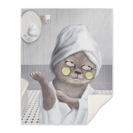 Funny Cat in Bathroom