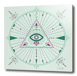 Green Evil Eye Mandala