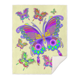 Butterfly Colorful Tattoo Style Pattern