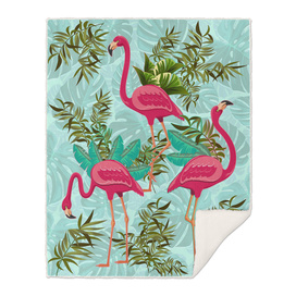 Pink Flamingos Exotic Birds