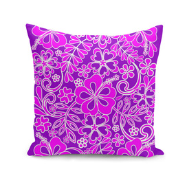 Hibiscus Pink and Purple Pattern