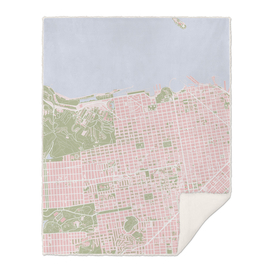 San Francisco city map vintage