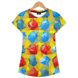 geometric polygon abstract pattern yellow blue red