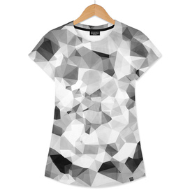 geometric polygon abstract pattern in black and white