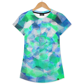 geometric polygon abstract pattern in blue and green