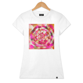 geometric polygon abstract pattern in pink orange brown