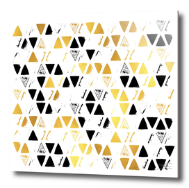 Gold and Black Pattern on White