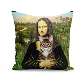 Mona Lisa and her Brown Tabby Cat