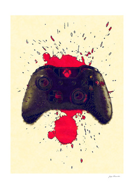 Xbox controller in blood