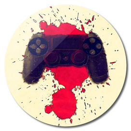 PlayStation Controller in blood