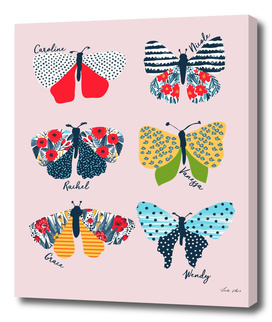 Funny butterflies illustration