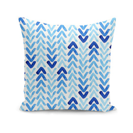 Blue Watercolour Abstract Arrow Pattern