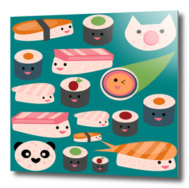 KAWAII sushi teal