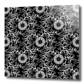 Black&White Sunflower Pattern