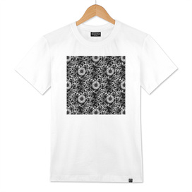 Black&White Sunflower Pattern