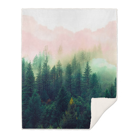 Watercolor mountain landscape