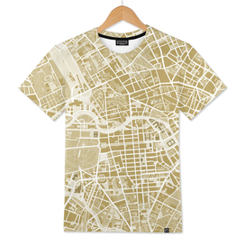 Berlin city map gold