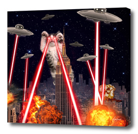 Cat Attack New York City Ufo Explosions Lasers
