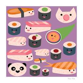 KAWAII sushi purple