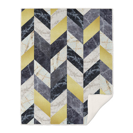 Marble and gold geometric