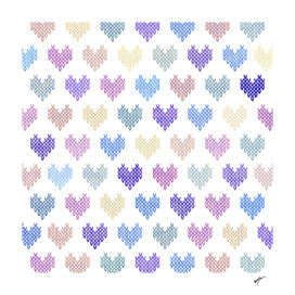 Colorful Knitted Hearts #2