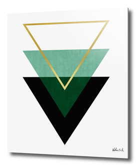 Green and gold triangles
