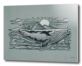 Gray whale digital illustration