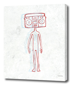 Radio head illustration
