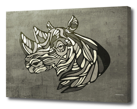 Rhino head contemporary illustration