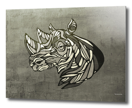 Rhino head contemporary illustration