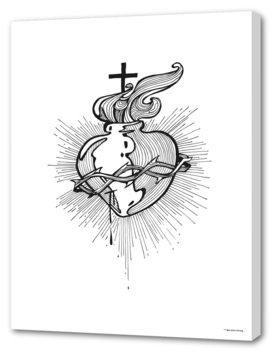 Jesus Christ Sacred Heart Illustration