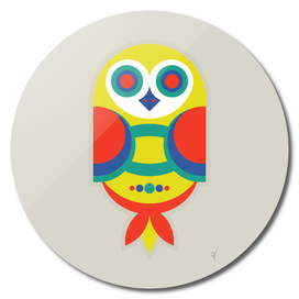Multicolor Geometric Owl