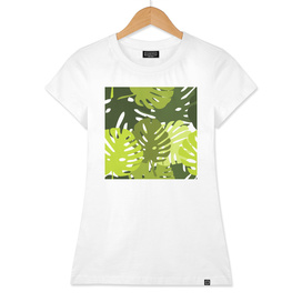 Exotic tropical leaves