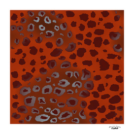 orange and red leopard