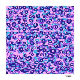 pink blue and purple leopard