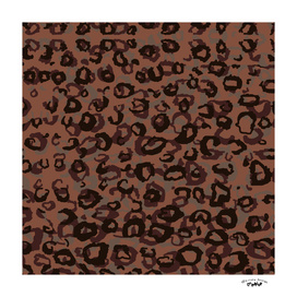 Dark Red Leopard Abstract