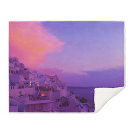 Purple sunset in Santorini