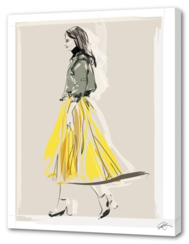 the yellow skirt