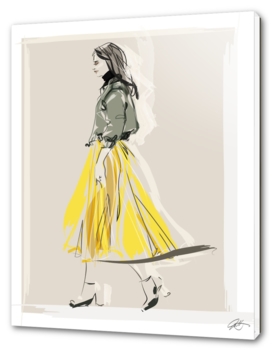 the yellow skirt