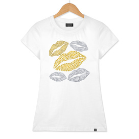 Luscious Lips In Gold And Silver