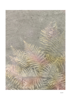 Fossil Rose Gold Fern on Brushed Stone